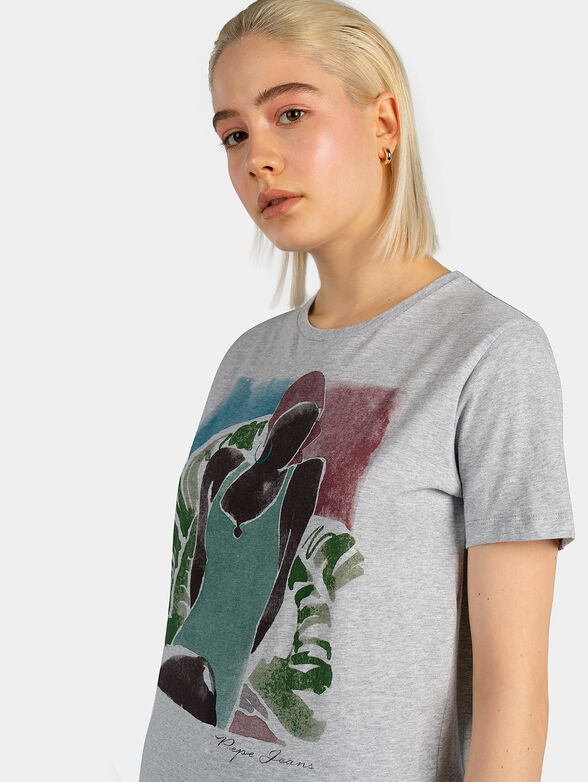 FELICITY Cotton grey t-shirt - 2