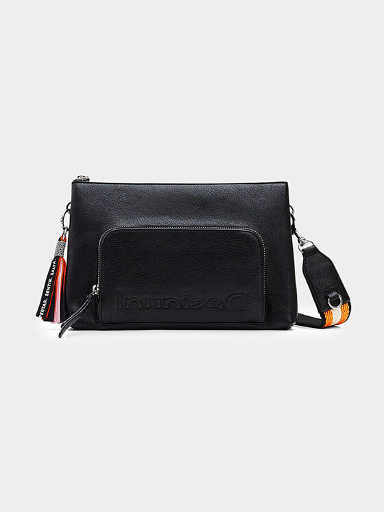 Черна чанта с релефно лого - 1