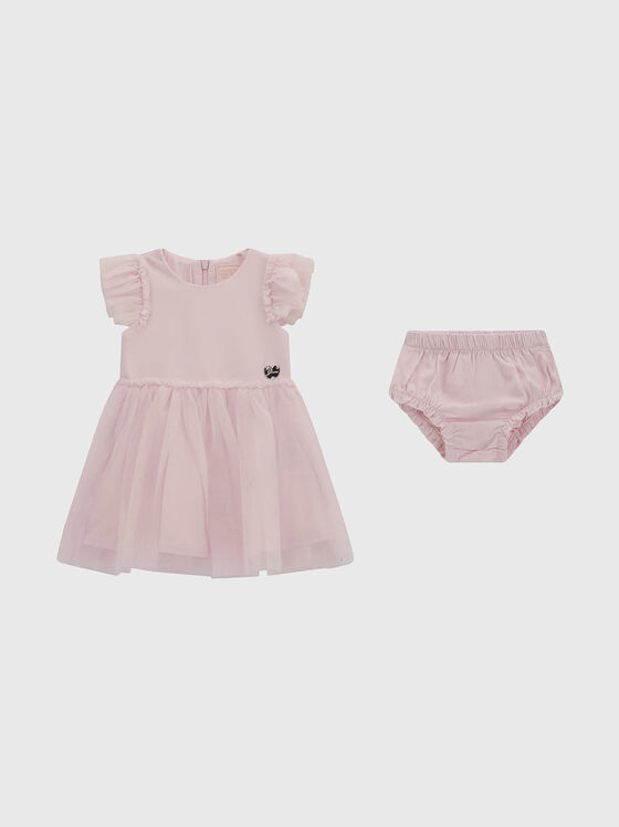 Viscose blend dress in pale pink colour - 1