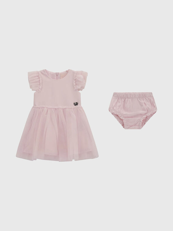 Viscose blend dress in pale pink colour - 1