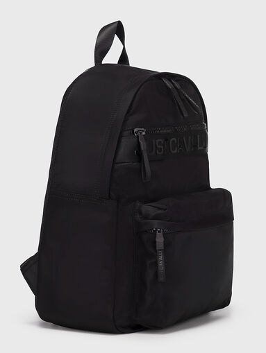 Black backpack with embossed logo detail - 5