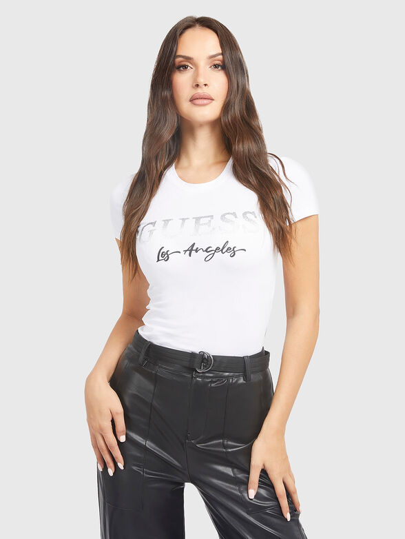 Cotton T-shirt in black color - 1
