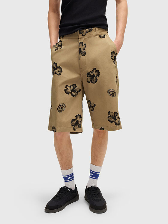 Floral print baggy fit shorts - 1