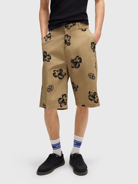 Floral print baggy fit shorts - 1