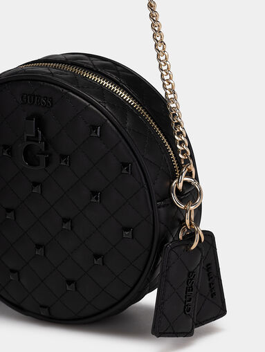 RUE ROSE black round crossbody bag with studs - 5