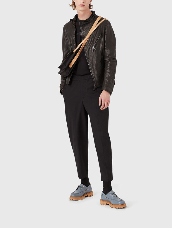 Leather jacket in black - 2