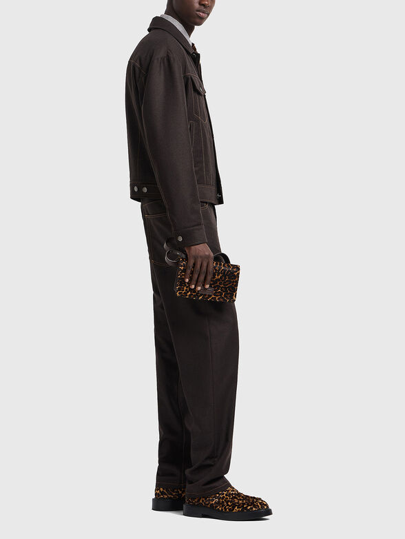 Denim effect wool pants - 4