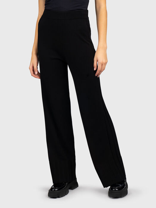 Knitted viscose blend trousers