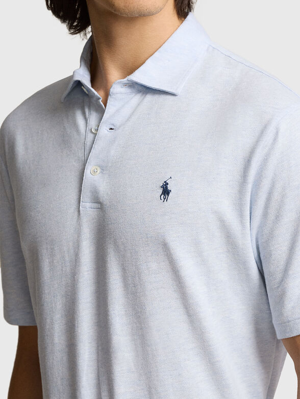 Polo shirt in light blue colour - 4
