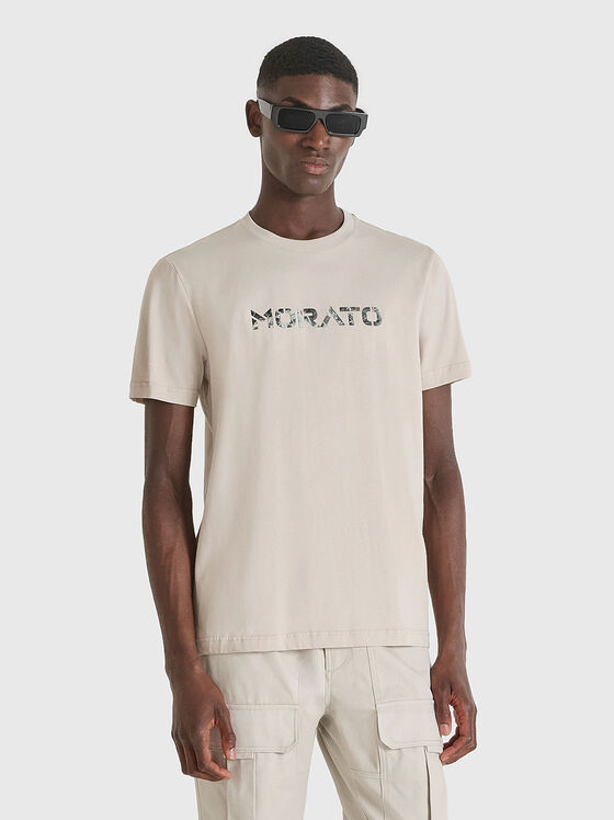 Памучна тениска с лого - 1