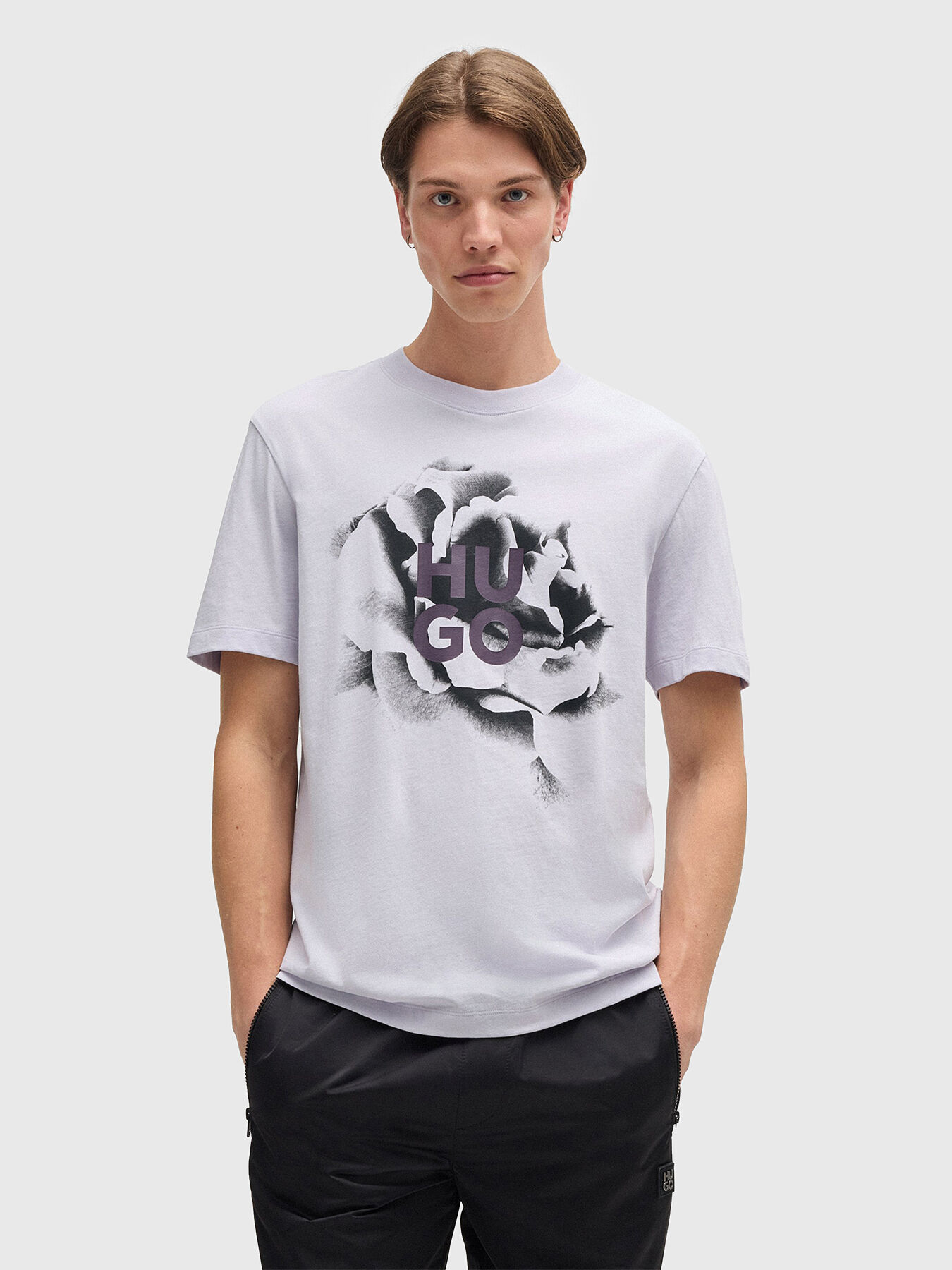 【関税送料込】 Hugo MIAMI ロゴ プリント Tシャツ T-shirt with logo print brand HUGO — Globalbrandsstore.com/en