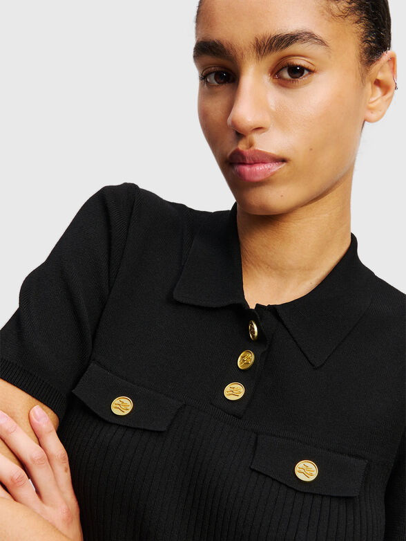 Polo shirt with gold buttons - 4