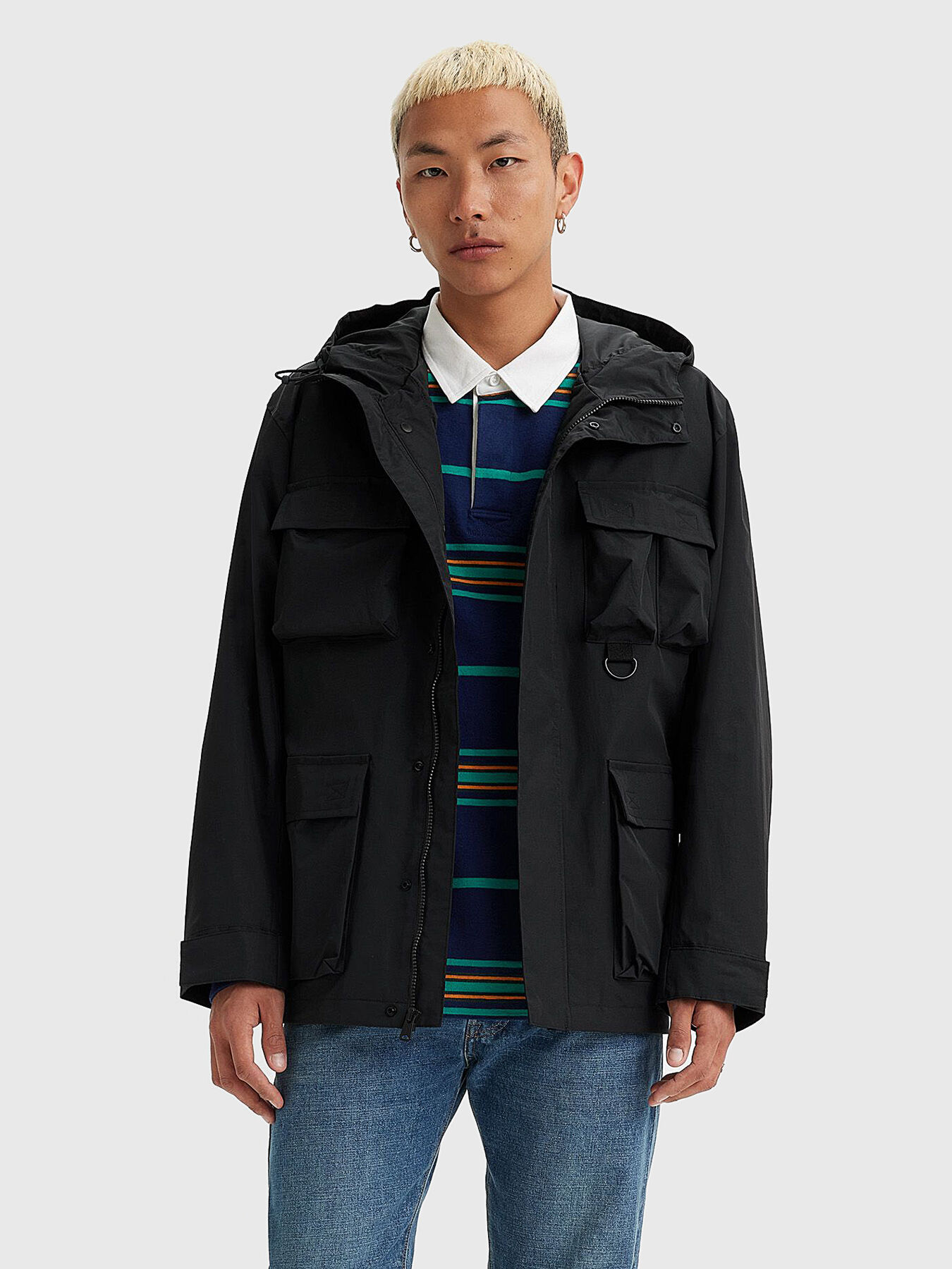 Levi's リーバイス ジップアップジャケット A5632-0002 ブラック Black jacket with hood brand LEVI'S® — Globalbrandsstore.com/en