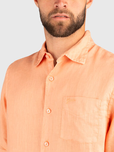 Long sleeved linen shirt - 4