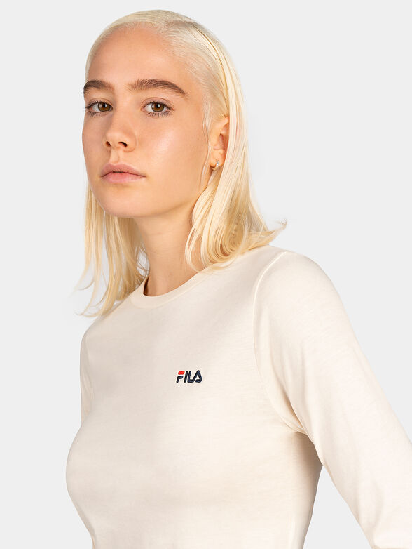 EAVEN cropped blouse with logo detail - 4