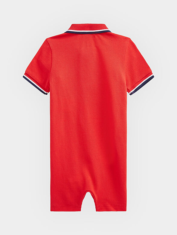 Red overall with logo embroidery - 2