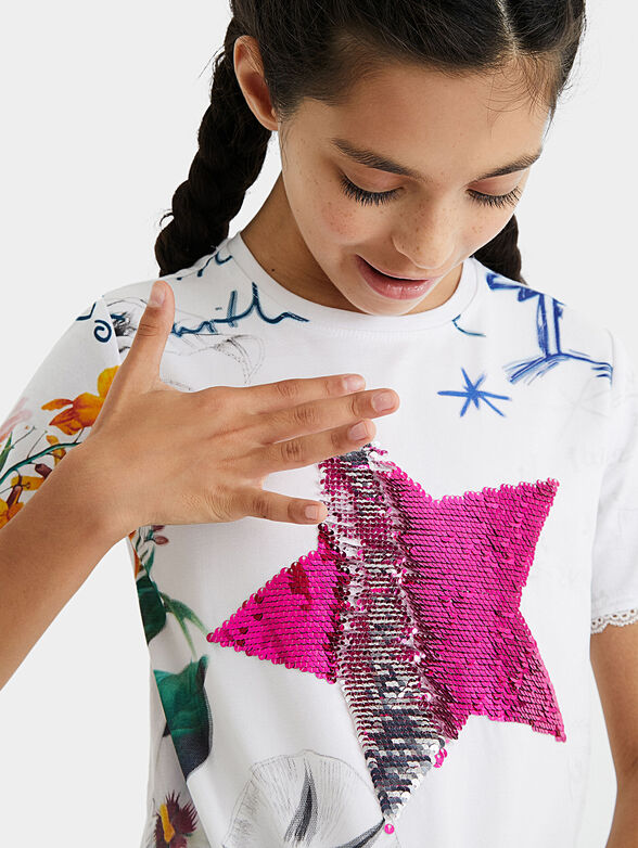 AMPARO t-shirt with reversible sequins - 2