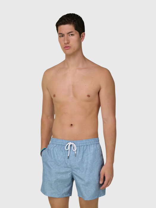 Blue beach shorts