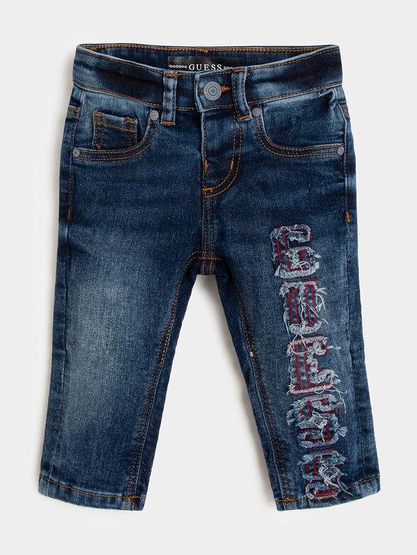 Blue jeans with print - 1