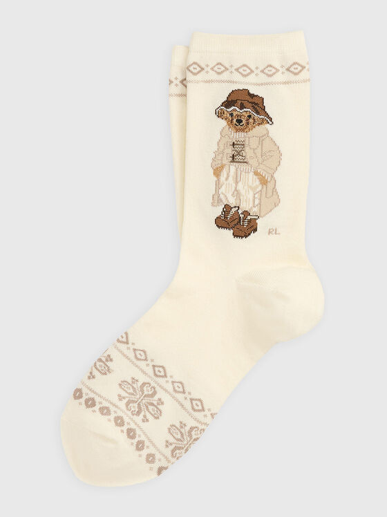 Socks with Polo Bear embroidery - 1