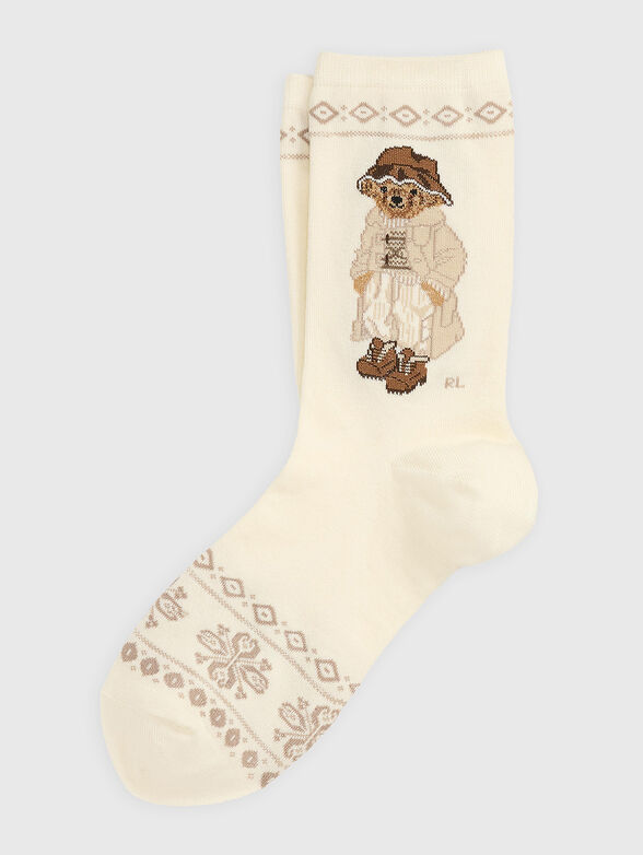 Socks with Polo Bear embroidery - 1