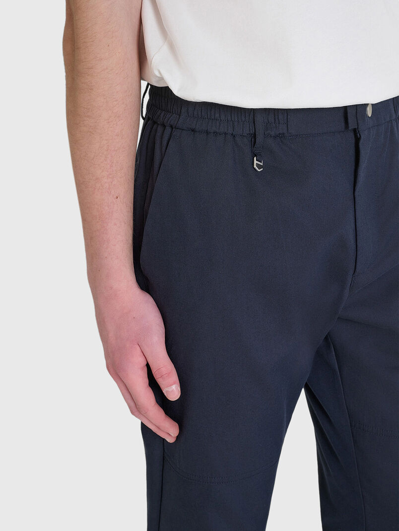 KENT cotton trousers with elastic waist - 3
