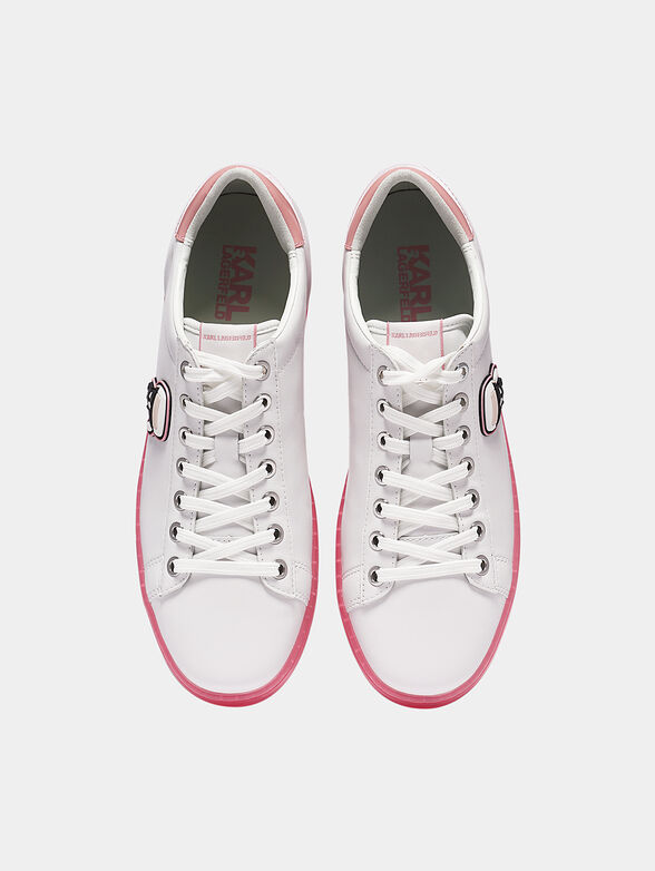 White sneakers with pink details - 6