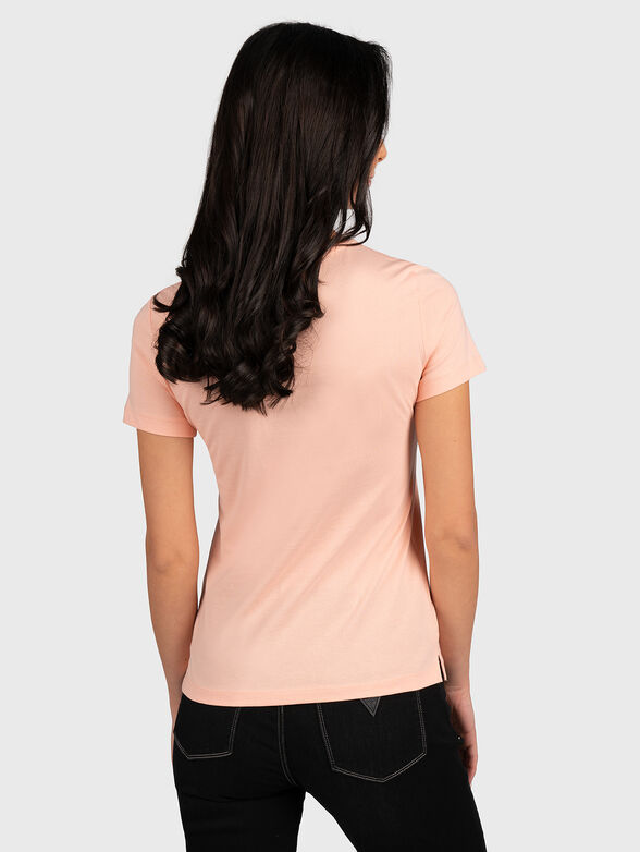 Black T-shirt with triangle logo print - 3