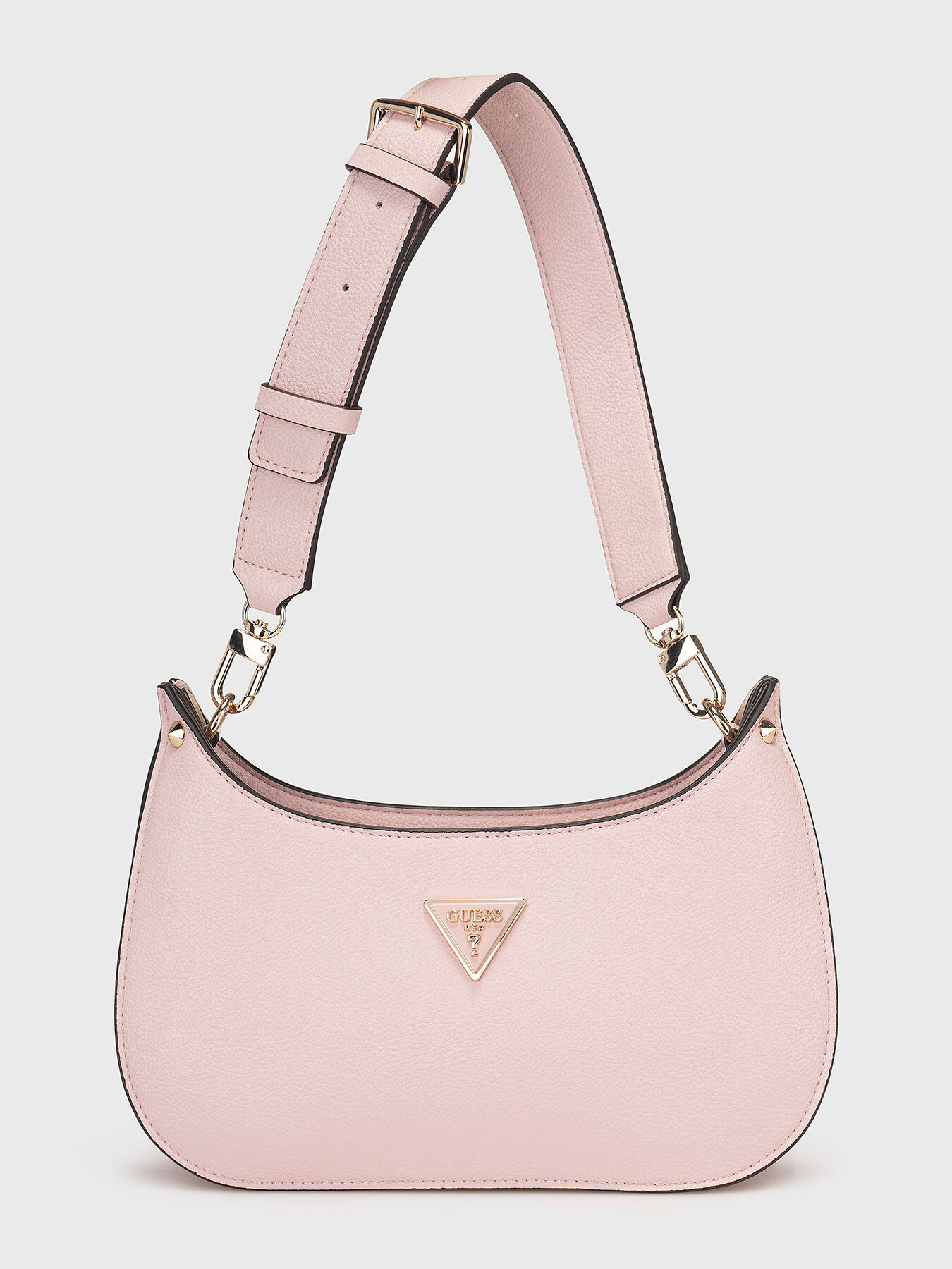 Black bag with geometric logo brand GUESS Globalbrandsstore en