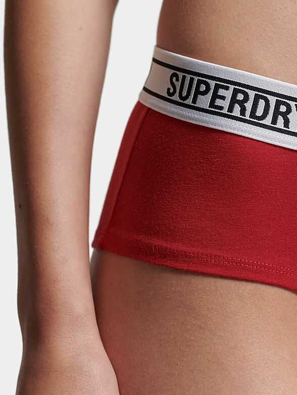 Red briefs with branded logo straps - 3