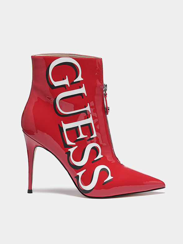 ORBIT Red ankle boots with logo print - 1