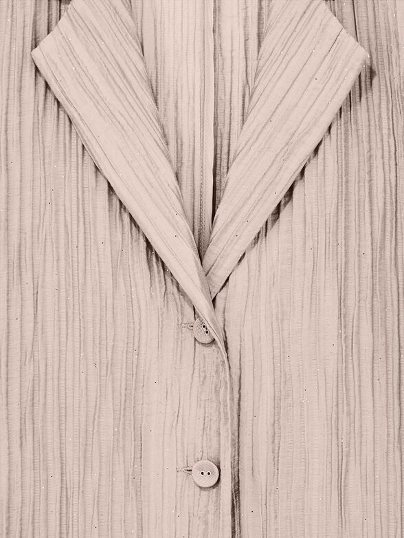 Single breasted blazer in sparkling pleated crepon - 4