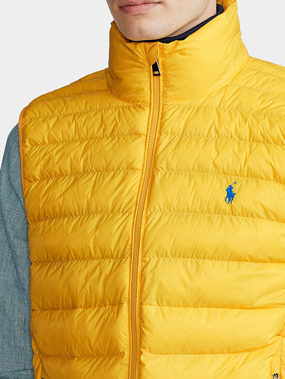 Padded vest in yellow color - 3