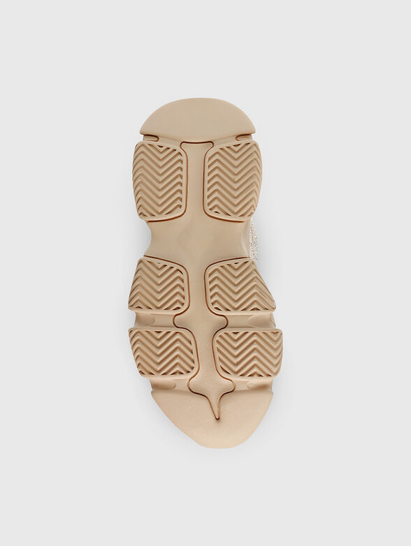 PRIVY sneakers in beige with rhinestones - 5
