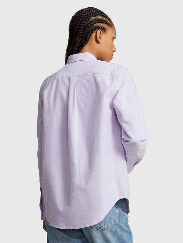 Logo detail shirt in purple  - 2