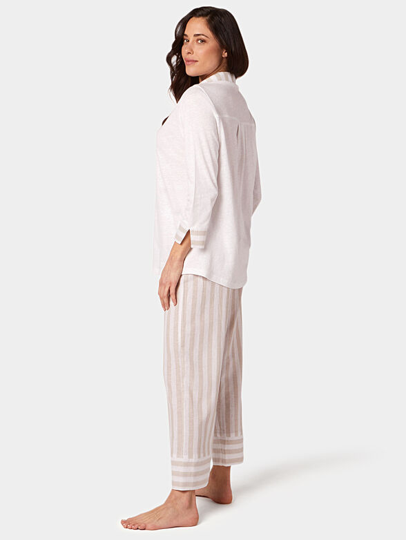 Bottom of linen blend pajamas - 3