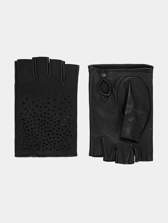 Gloves with crystal applications - 2