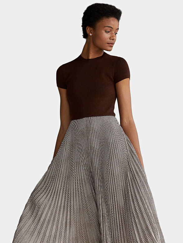 Plaid pleated dress - 3