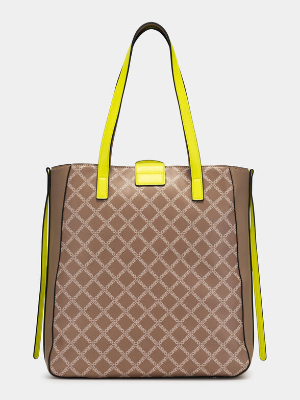 Bag with logo print and accent handles - 2