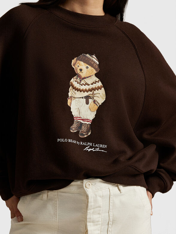 Sweatshirt with oval neckline and Polo Bear print - 4