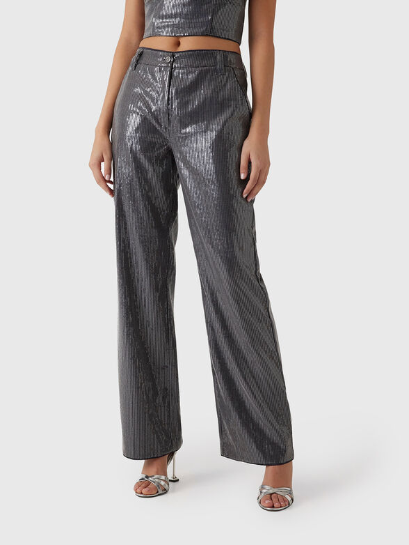 CASSIA trousers with sequins - 1
