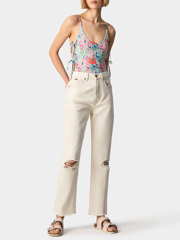 BLAIR swimsuit with floral print and ties - 4