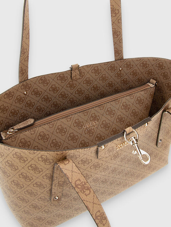 Shopper bag with monogram print - 4