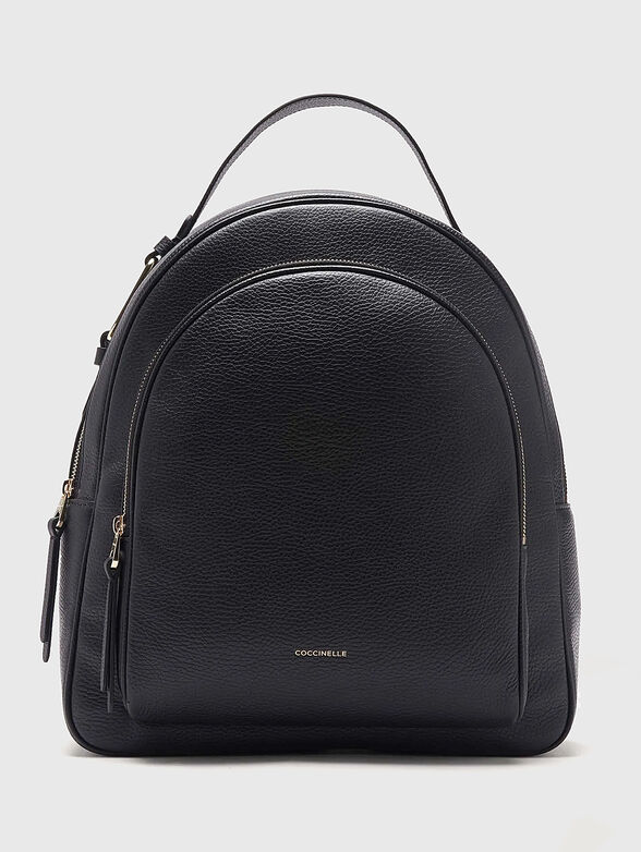 Black leather backpack  - 1