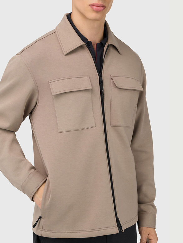 Cotton overshirt with zip - 4