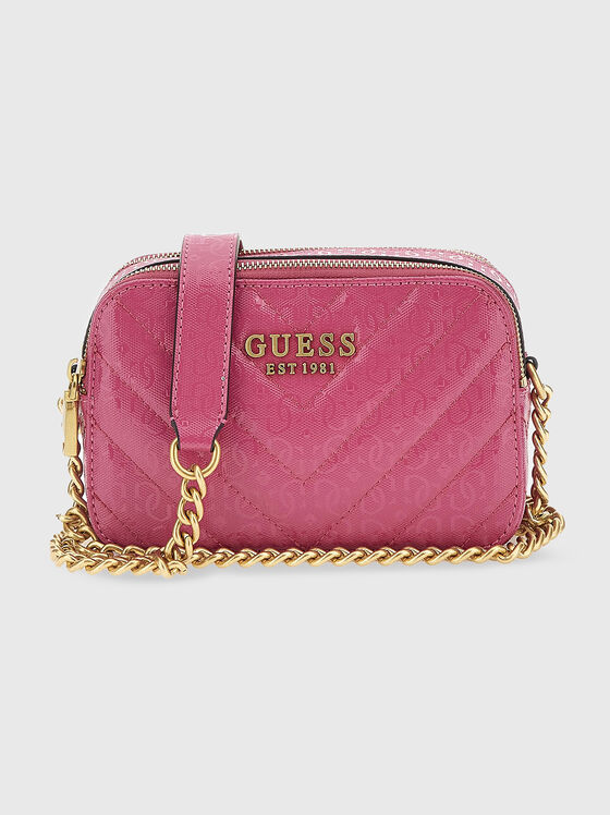 Капитонирана кросбоди чанта в розов цвят - 1