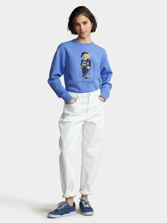 Blue sweatshirt with Polo Bear logo print - 2