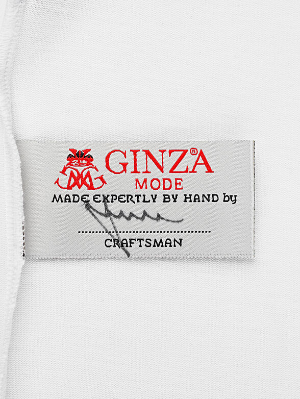 Cotton white t-shirt with print - 6