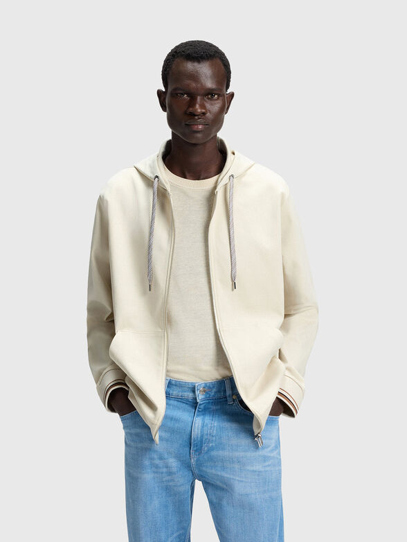 Cotton sweatshirt with logo detail - 1