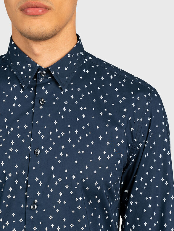 Cotton shirt with accent print - 2